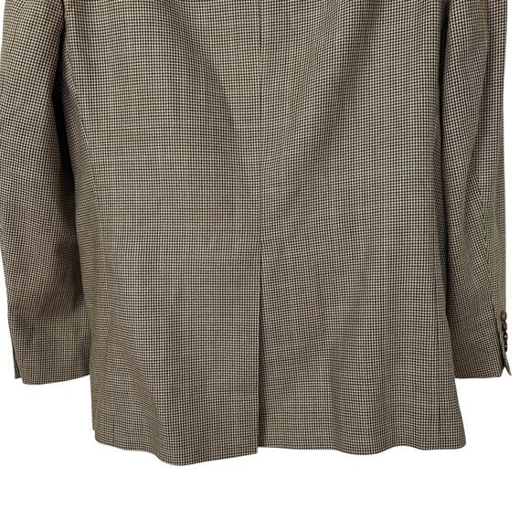 Vintage Ralph by Ralph Lauren Blazer Micro Check Tan Brown Jacket Men's Size 43R - Picture 10 of 12